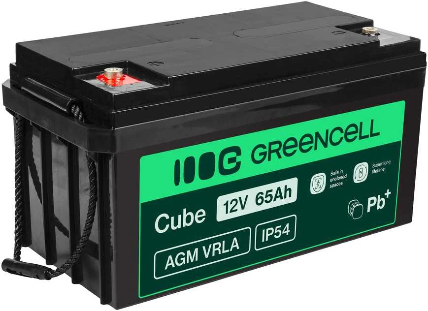 Green Cell Žalias Cell Akumuliatorius AGM VRLA Žalias Cell 12V 65Ah