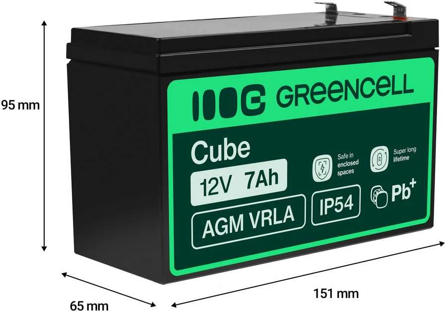 Žalias Cell Žalias CELL Baterija AGM 12V7AH
