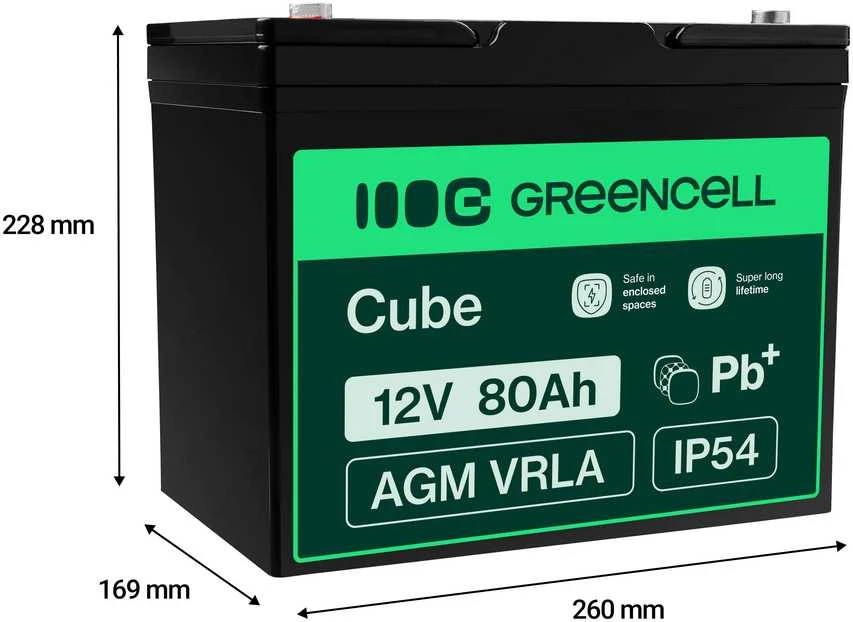 Green Cell Žalias Cell AGM GEL baterija 6V 1.2Ah švino baterija Žalias Cell signalizacijos sistemoms ir žaislams