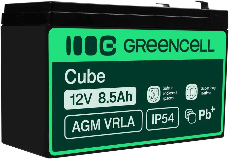 Green Cell Žalias Cell Žalias CELL Baterija AGM VRLA 12V 8.5Ah