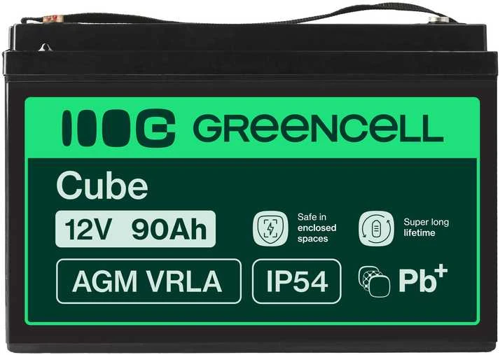 Green Cell Žalias Cell AGM Žalias Cell akumuliatorius 12V 90Ah