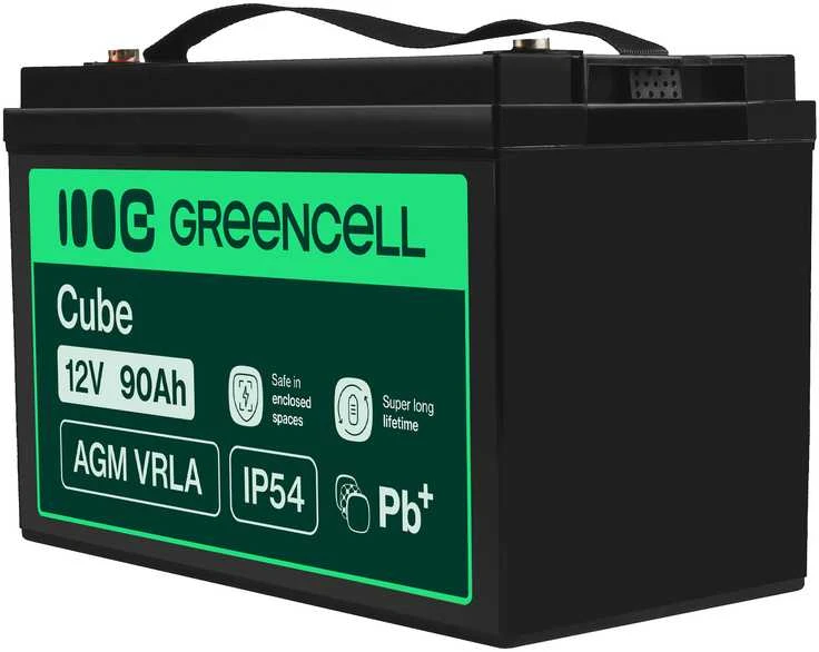 Green Cell Žalias Cell AGM Žalias Cell akumuliatorius 12V 90Ah
