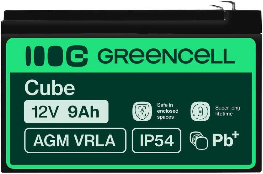 Green Cell „Žalias Cell“ GREENCELL AGM baterija 12V9AH