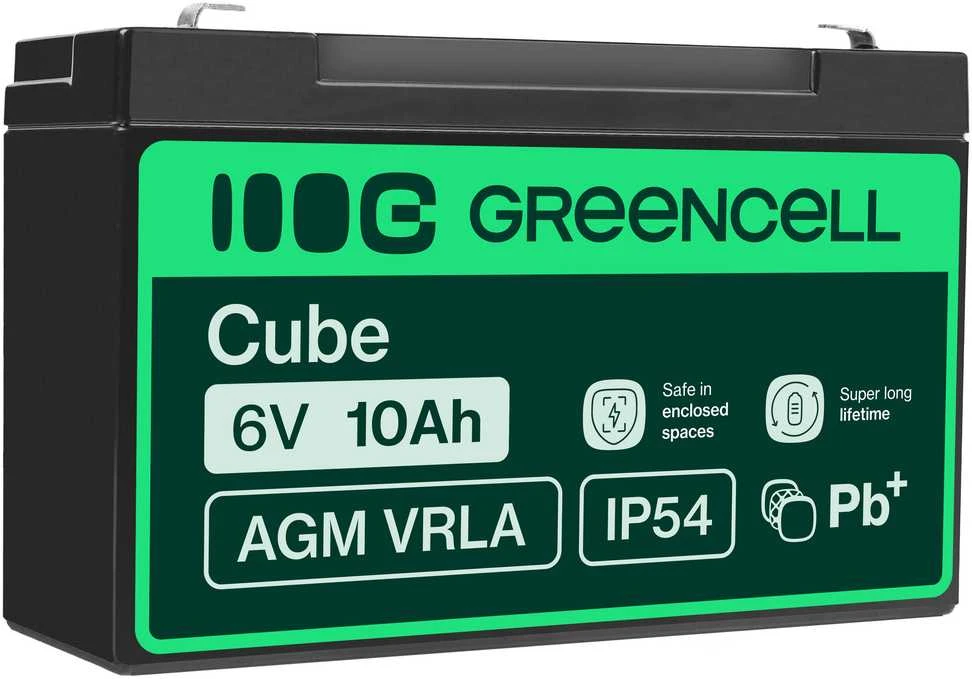 Green Cell Žalias Cell Žalias CELL Akumuliatorius AGM 6V 10 Ah