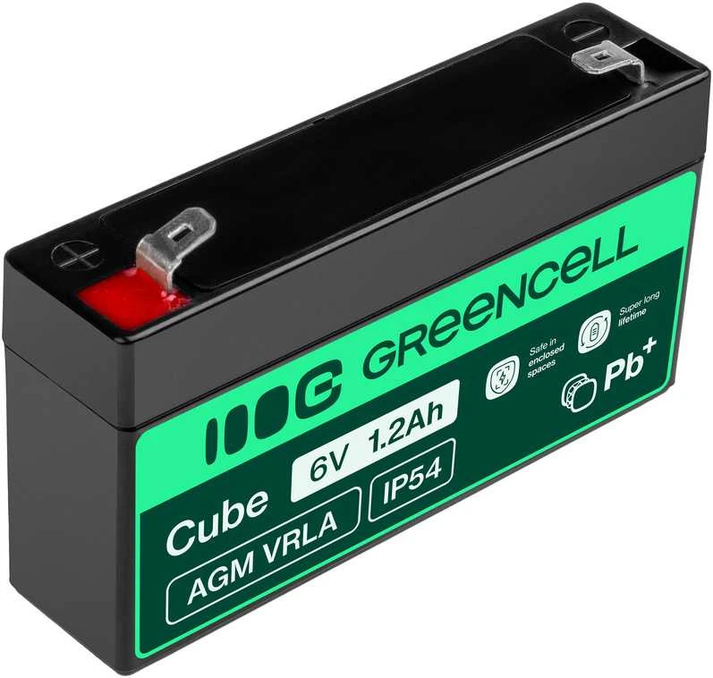 Green Cell Žalias Cell Žalias Cell AGM VRLA akumuliatorius 6V 1.2Ah