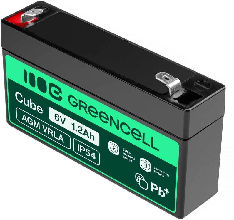 Green Cell Žalias Cell Žalias Cell AGM VRLA akumuliatorius 6V 1.2Ah