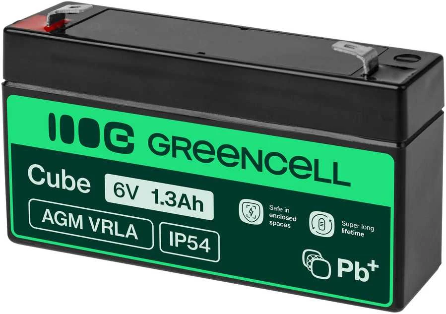 Green Cell Žalias Cell Žalias CELL Akumuliatorius AGM 6V 1,3 Ah