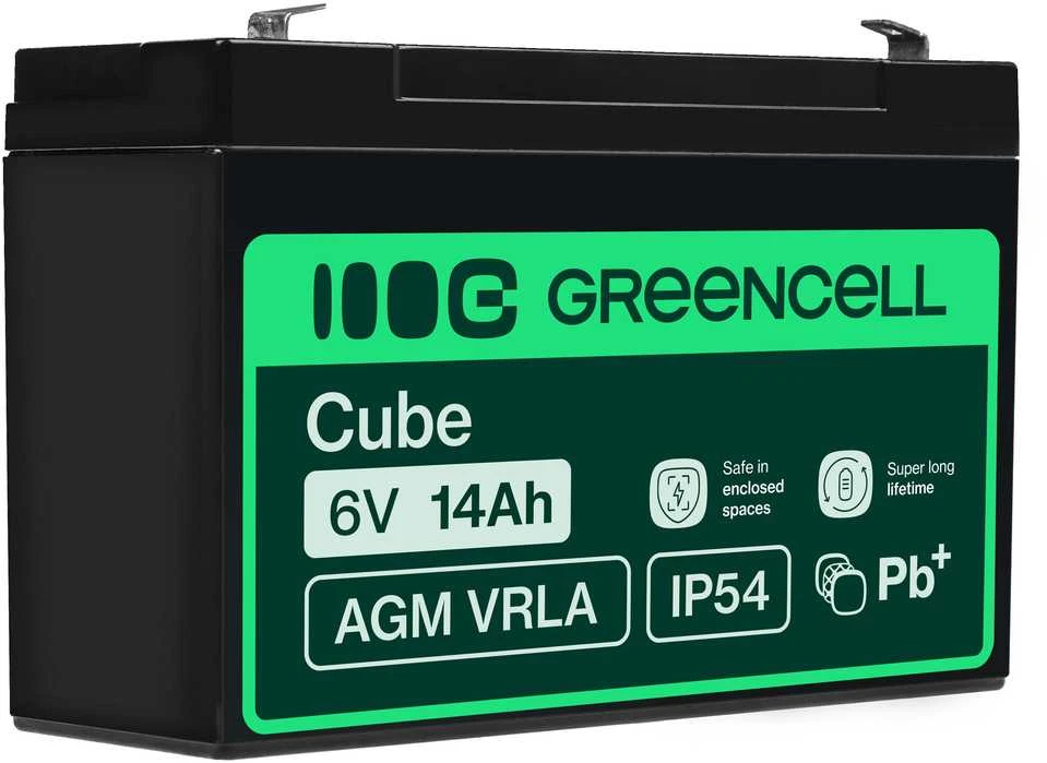 Green Cell Žalias Cell AGM Žalias Cell akumuliatorius 6V 14Ah