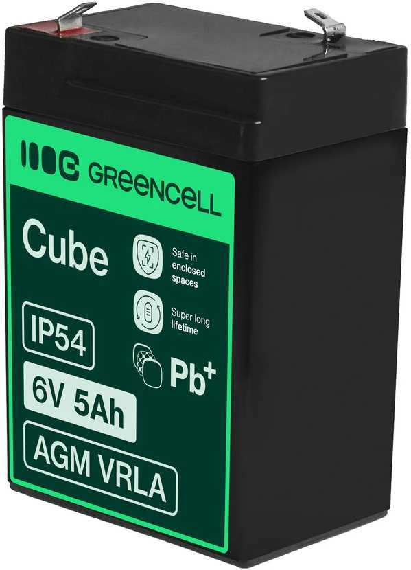 Green Cell Žalias Cell Žalias CELL Baterija AGM 6V 5AH