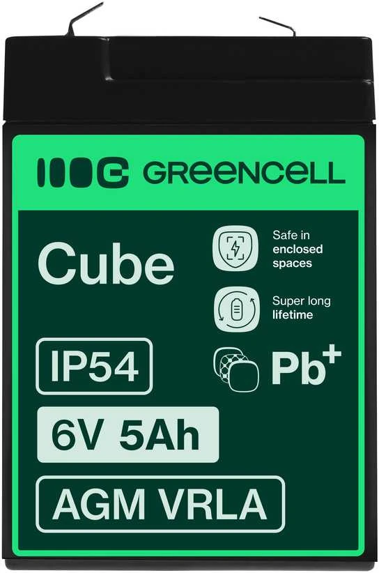 Green Cell Žalias Cell Žalias CELL Baterija AGM 6V 5AH