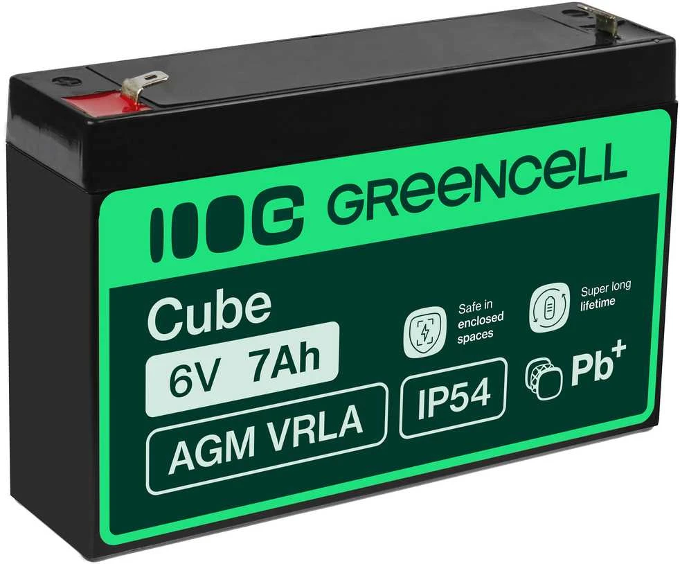 Green Cell Žalias Cell Žalias CELL Baterija AGM 6V 7AH