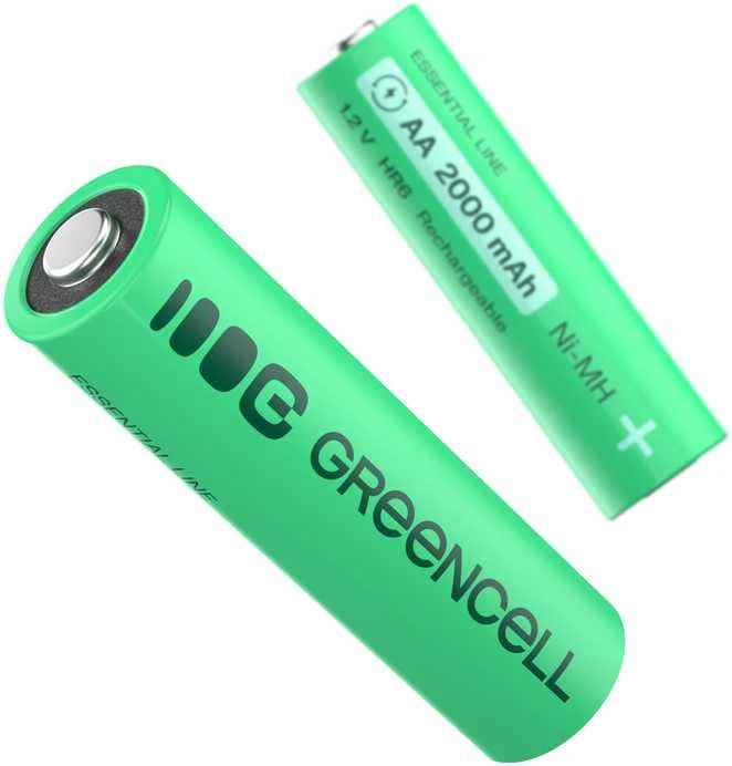 Žalias Cell Baterie Akumulatorki Paluszki 4x AA HR6 2000 mAh