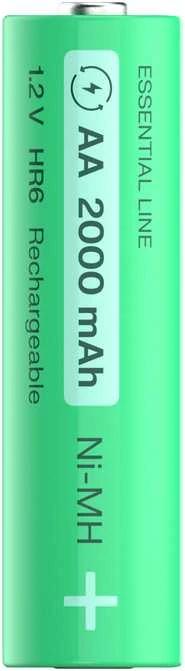 Žalias Cell Baterie Akumulatorki Paluszki 4x AA HR6 2000 mAh
