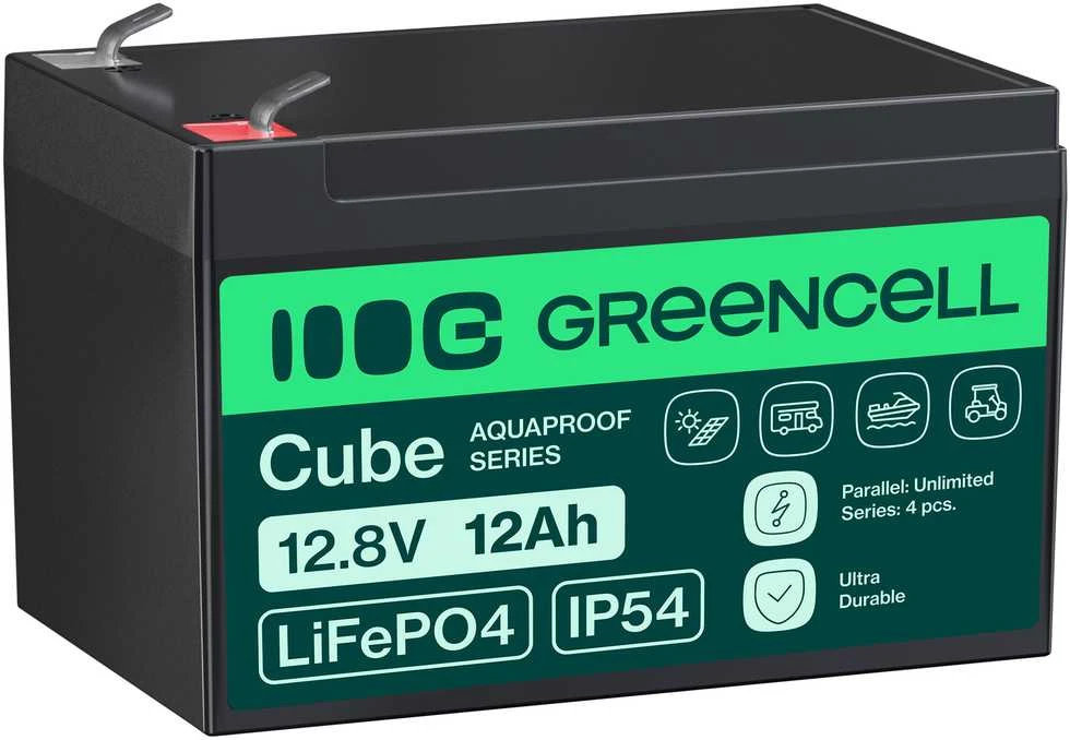 Green Cell „Žalias Cell“ Žalias Cell LFPGC12V12AH UPS akumuliatorius ličio geležies fosfatas (LiFePO4) 12,8 V 12 Ah