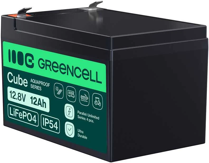 Green Cell „Žalias Cell“ Žalias Cell LFPGC12V12AH UPS akumuliatorius ličio geležies fosfatas (LiFePO4) 12,8 V 12 Ah