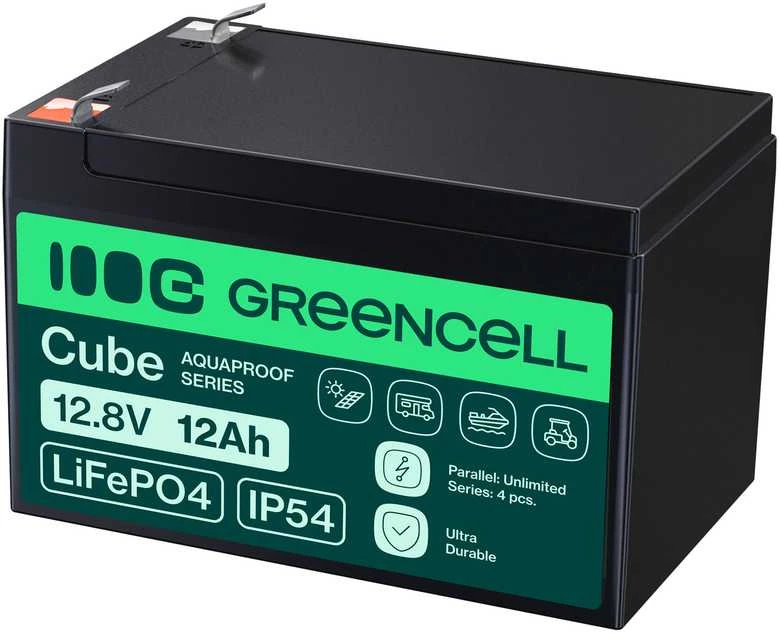 Green Cell „Žalias Cell“ Žalias Cell LFPGC12V12AH UPS akumuliatorius ličio geležies fosfatas (LiFePO4) 12,8 V 12 Ah