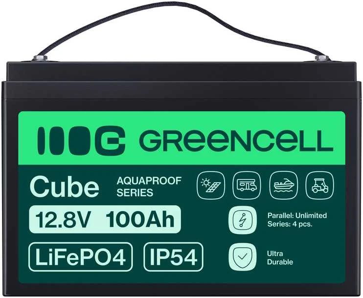 Green Cell „Žalias Cell“ Žalias Cell LFPGC12V100AH UPS akumuliatorius ličio geležies fosfatas (LiFePO4) 12,8 V 100 Ah