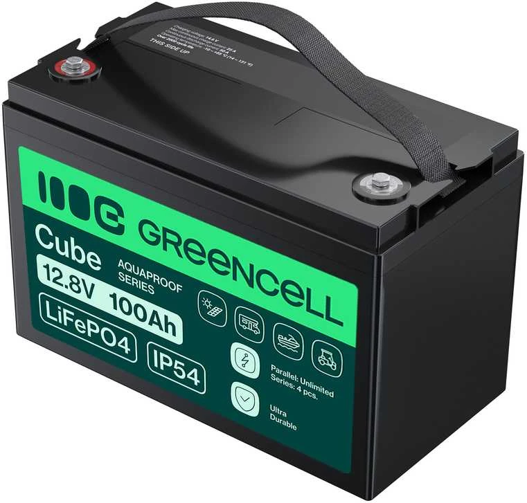 Green Cell „Žalias Cell“ Žalias Cell LFPGC12V100AH UPS akumuliatorius ličio geležies fosfatas (LiFePO4) 12,8 V 100 Ah