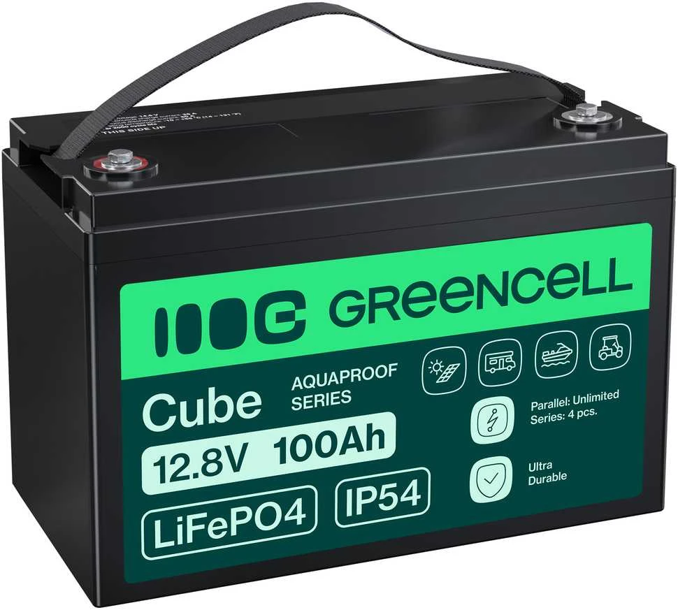 Green Cell „Žalias Cell“ Žalias Cell LFPGC12V100AH UPS akumuliatorius ličio geležies fosfatas (LiFePO4) 12,8 V 100 Ah