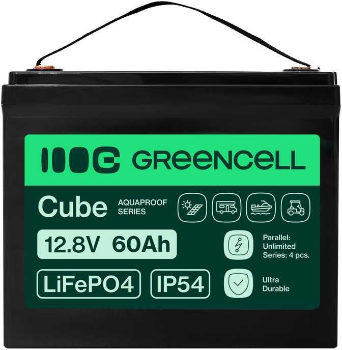„Žalias Cell“ Žalias Cell LFPGC12V60AH UPS akumuliatorius ličio geležies fosfatas (LiFePO4) 12,8 V 60 Ah
