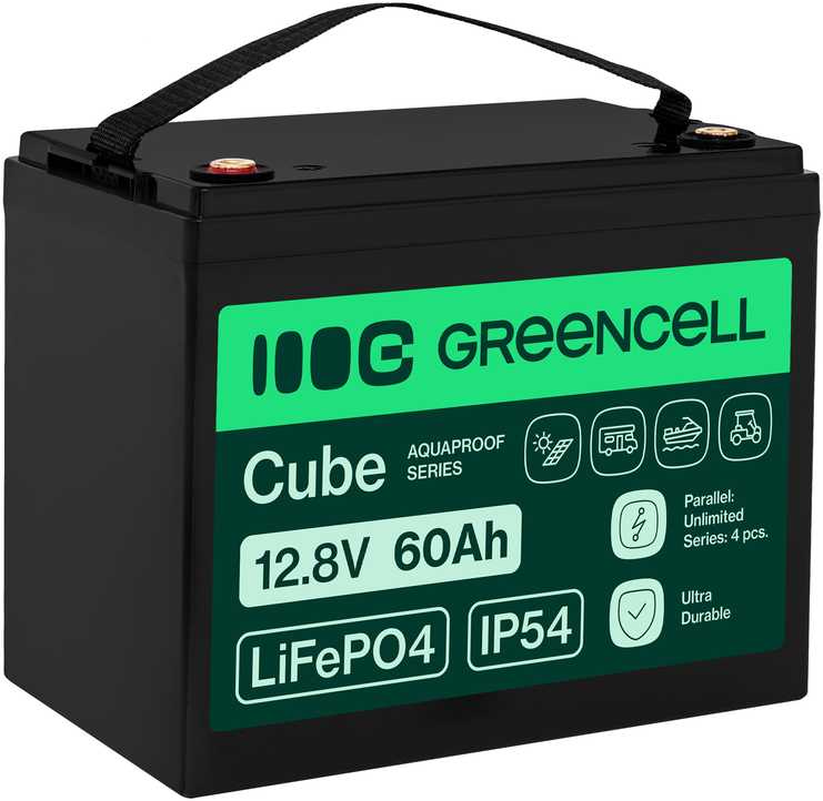 „Žalias Cell“ Žalias Cell LFPGC12V60AH UPS akumuliatorius ličio geležies fosfatas (LiFePO4) 12,8 V 60 Ah