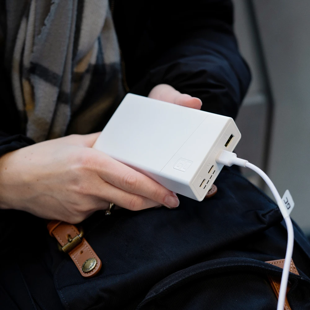 Green Cell Žalias Cell Žalias Cell Power Bank PowerPlay 20000mAh 22.5W - baltas