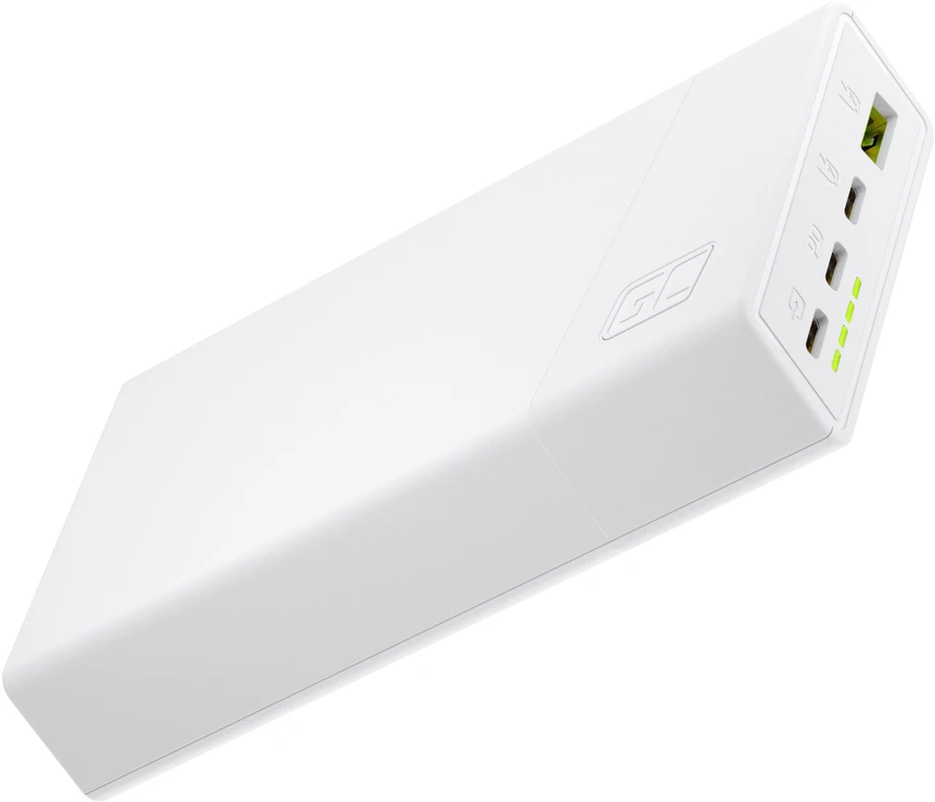 Green Cell Žalias Cell Žalias Cell Power Bank PowerPlay 20000mAh 22.5W - baltas