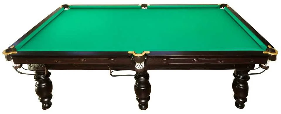 B Sport Rusiško biliardo stalas Elegant 10' pėdų (315x175cm) žalias audinys, su komplektacija
