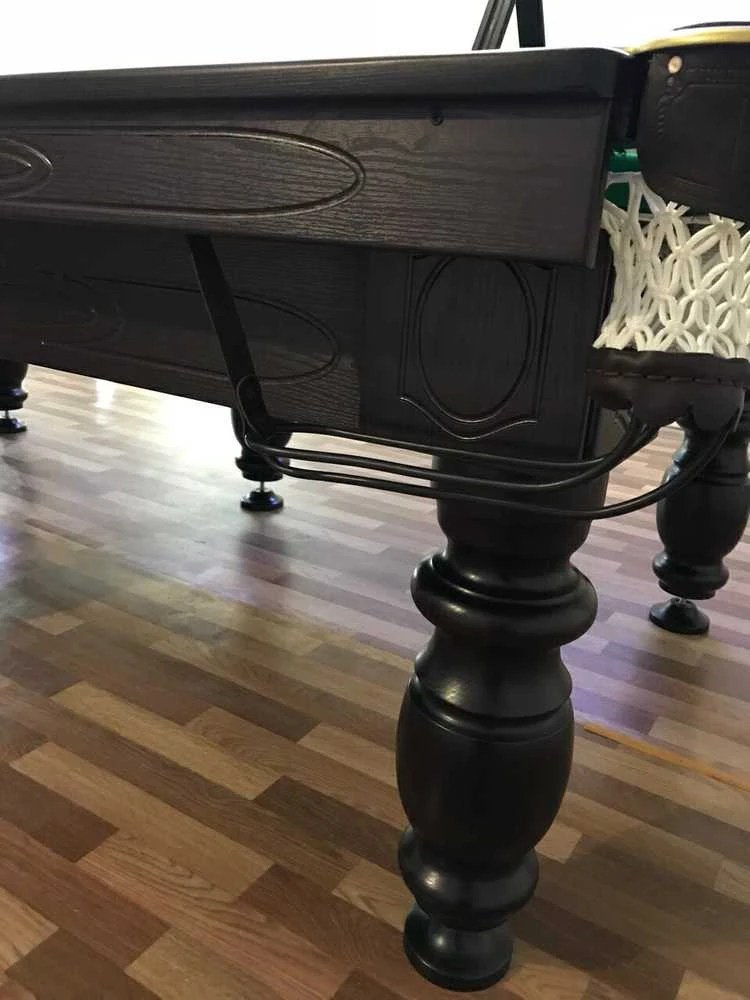 B Sport Rusiško biliardo stalas Elegant 10' pėdų (315x175cm) žalias audinys, su komplektacija