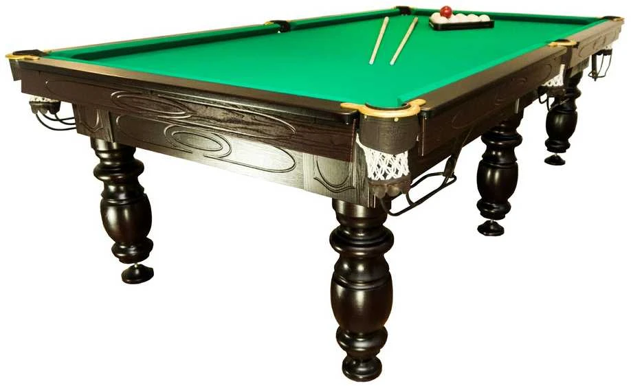 B Sport Rusiško biliardo stalas Elegant 10' pėdų (315x175cm) žalias audinys, su komplektacija