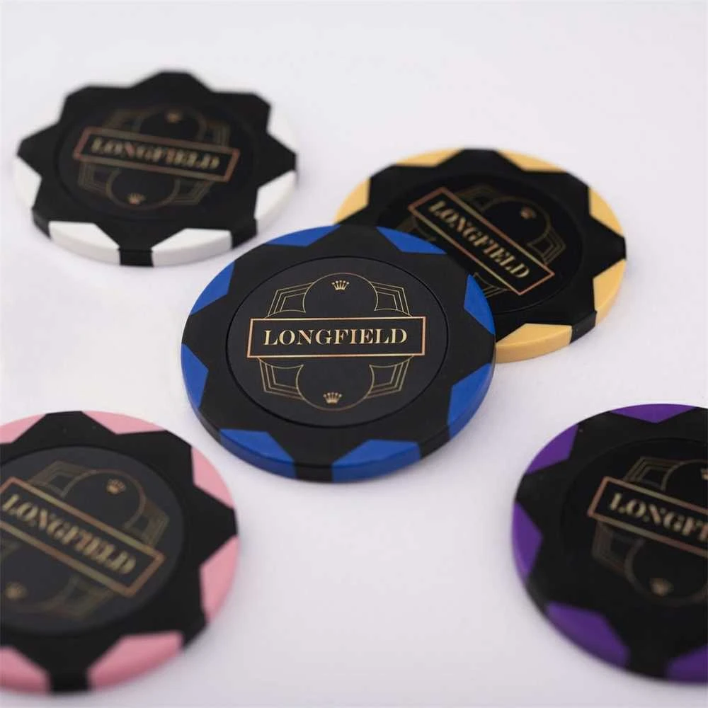 Engelhart Pokerio rinkinys juodame dėkle 500 žetonų, 14g