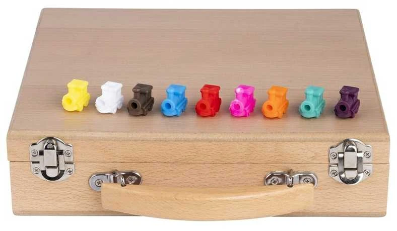 Longfield Engelhart Stalo žaidimas domino Mexican Train Double 12, medinėje dėžutėje, 91 kauliukai