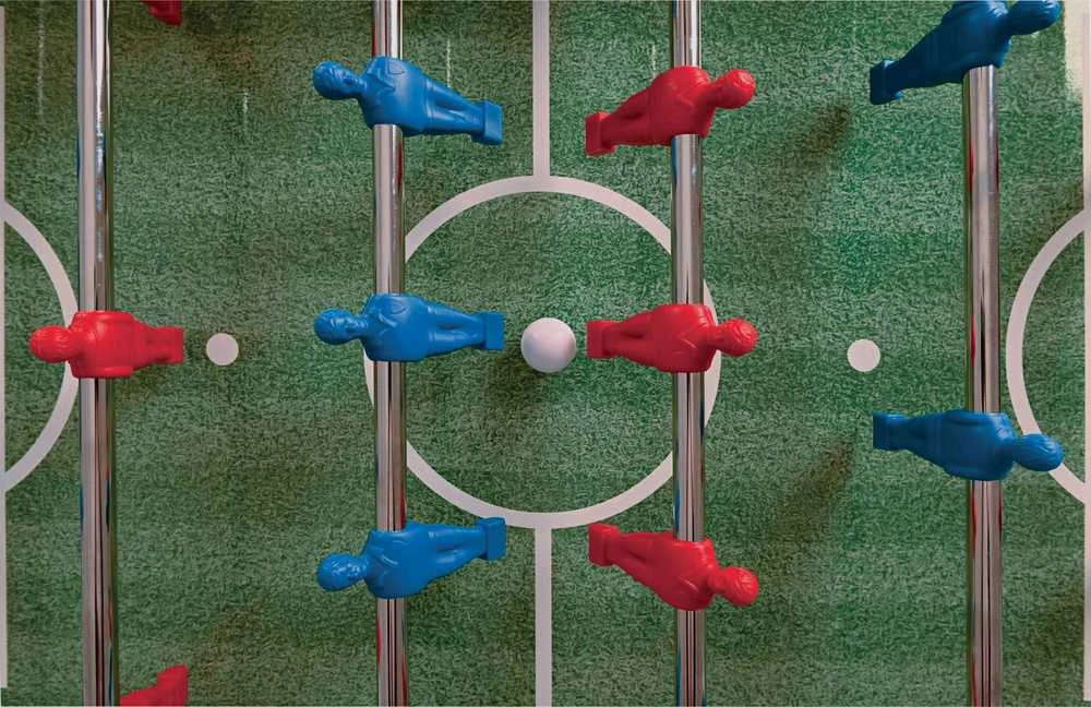 Futbolo stalas Garlando F-100, pilkas ąžuolas, vientisi strypai (00)