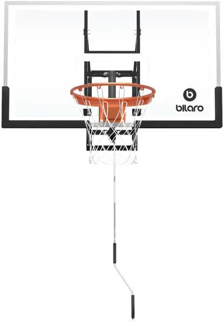Krepšinio lenta Bilaro Montana Class X 136x80cm, 6mm grūdintas stiklas, su lanku ir tinkleliu