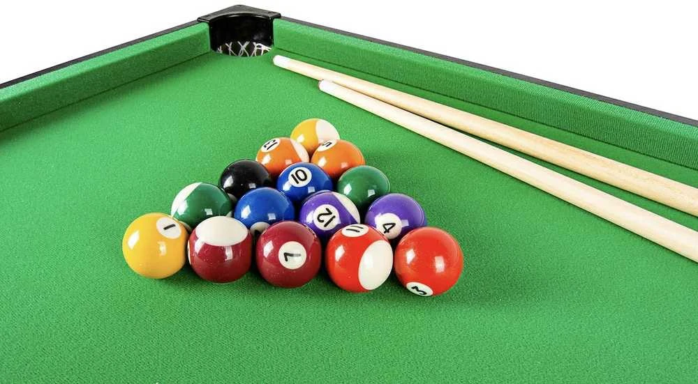 Pulo stalas Bilaro Pool Break (120x60cm) žalias audinys su komplektacija