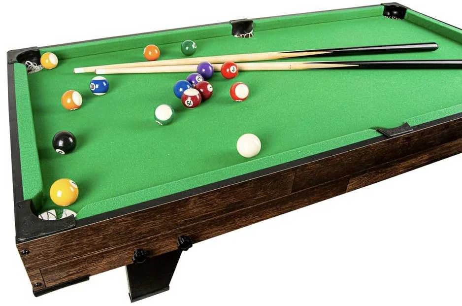 Pulo stalas Bilaro Pool Break (120x60cm) žalias audinys su komplektacija