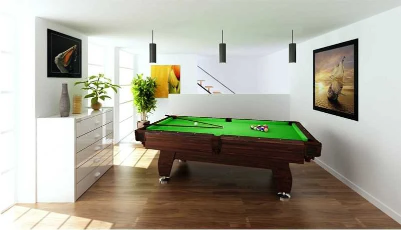 Pulo stalas Bilaro Q15 8 pėdų (242x131cm) žalias audinys su komplektacija