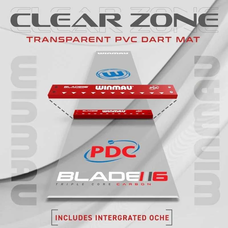 Smiginio kilimėlis su integruota metimo linija Winmau Clearzone PVC