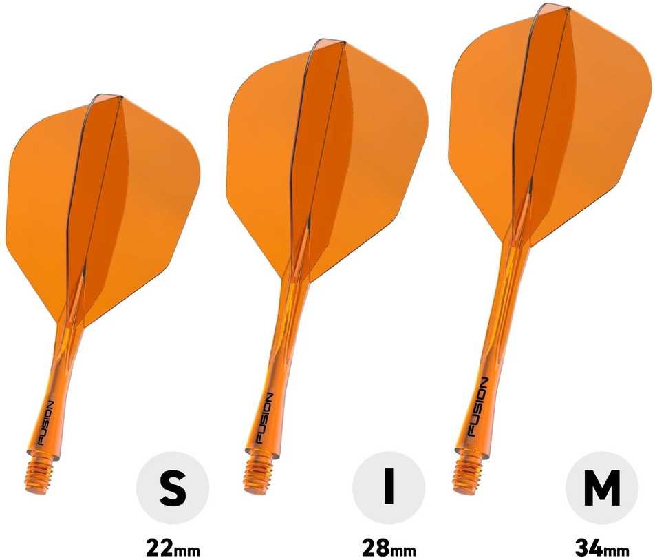 Smiginio strėlyčių integruota kotelio ir sparnelio sistema Winmau Fusion Integrated Flight Shaft 6 Oranžinis