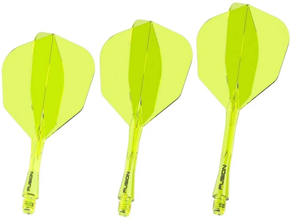 Smiginio strėlyčių integruota kotelio ir sparnelio sistema Winmau Fusion Integrated Flight Shaft 6 Intermediate Geltona