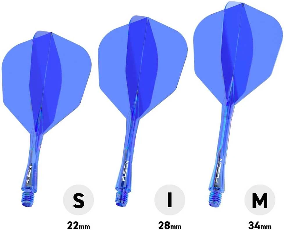 Smiginio strėlyčių integruota kotelio ir sparnelio sistema Winmau Fusion Integrated Flight Shaft 6 Intermediate Mėlyna
