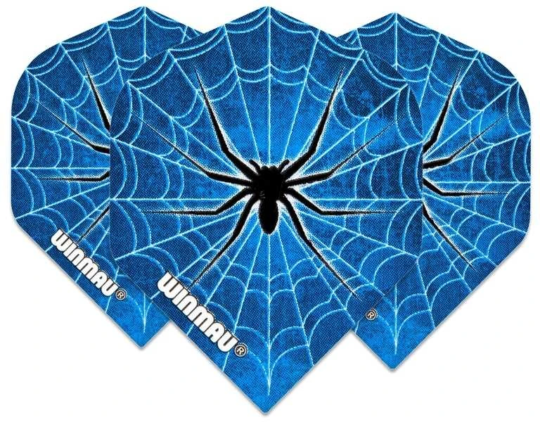 Smiginio strėlyčių sparneliai Winmau Mega Standard Mėlyna Spider