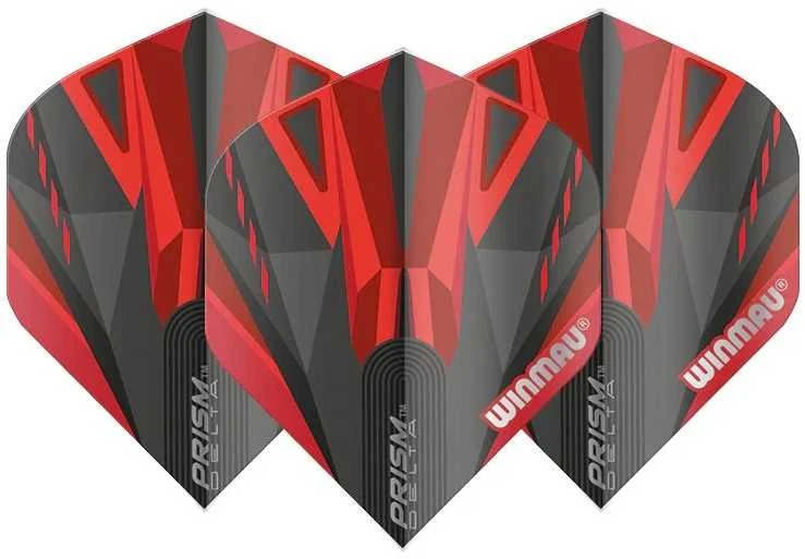 Smiginio strėlyčių sparneliai Winmau Prism Delta Juodas / Raudona
