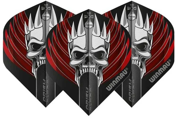 Smiginio strėlyčių sparneliai Winmau Prism Alpha Skull