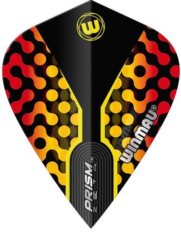 Smiginio strėlyčių sparneliai Winmau Prism Zeta Juodas / Geltona / Raudona