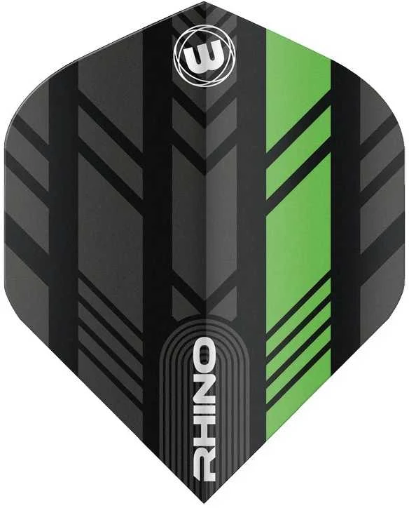 Smiginio strėlyčių sparneliai Winmau Rhino Juodas and Žalias