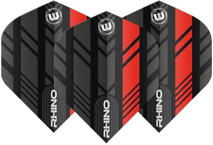 Smiginio strėlyčių sparneliai Winmau Rhino Juodas and Raudona Flights