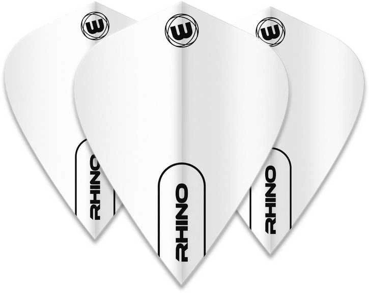 Smiginio strėlyčių sparneliai Winmau Rhino Extra Thick Kite Baltas