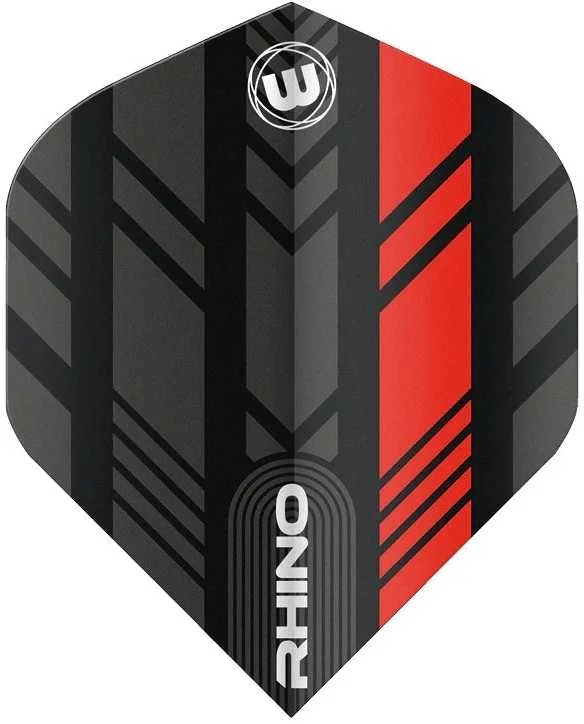 Smiginio strėlyčių sparneliai Winmau Rhino Juodas and Raudona Flights