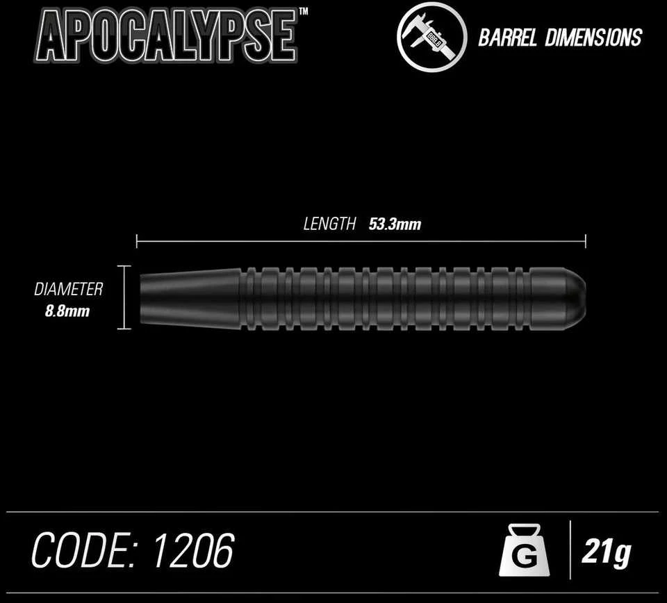Smiginio strėlytės Winmau Apocalypse Brass Steel Tip 21 g